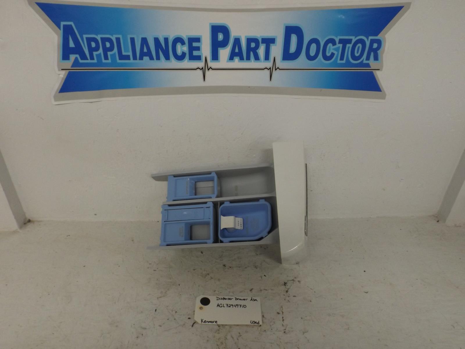 Kenmore Washer AGL72949710 Dispenser Drawer Assembly Used Kenmore Washer AGL72949710 Dispenser Drawer Assembly Used